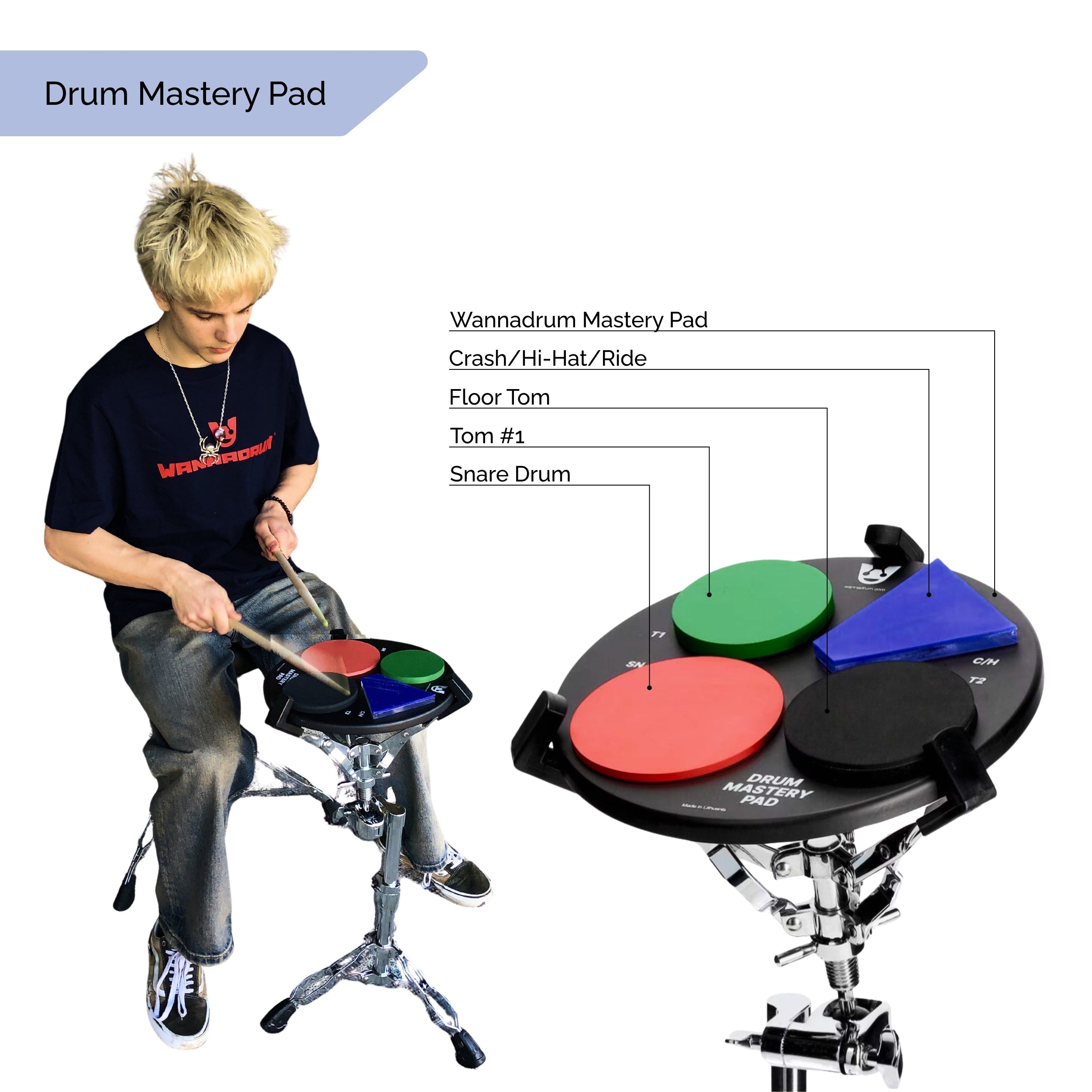 Drum Mastery System: Practice Pad + Gamified Drumming App